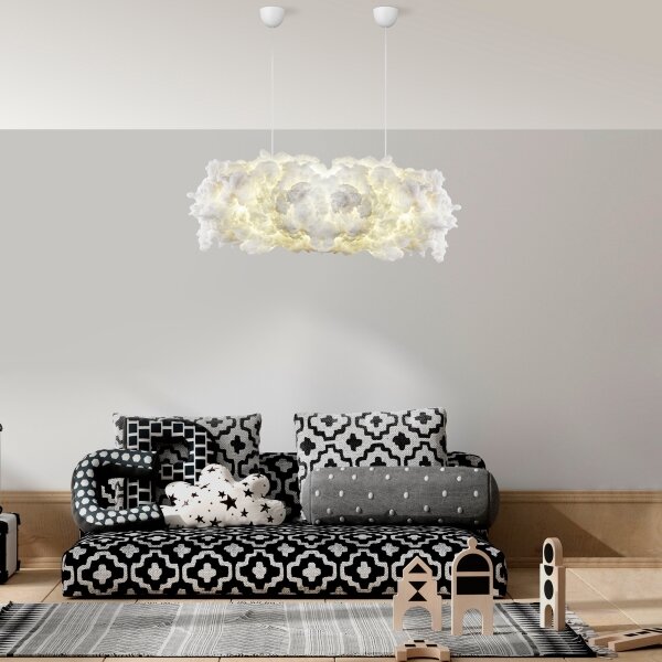 Candelabru pe cablu SERENE 2xE27/40W/230V, alb