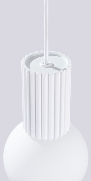 Lustră pe cablu Sollux SL.1709 HALO 1xG9/8W/230V d. 12 cm alb