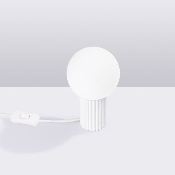 Lampă de masă Sollux SL.1711 HALO 1xG9/8W/230V d. 12 cm alb