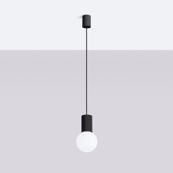 Lustră pe cablu Sollux SL.1714 HALO 1xG9/8W/230V d. 12 cm negru