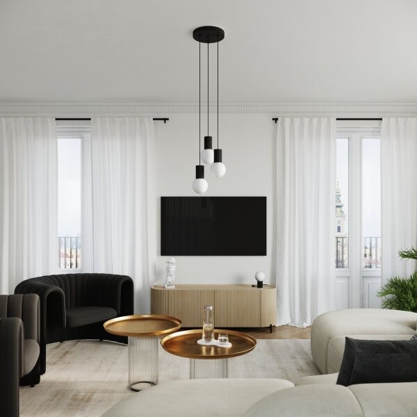 Lampă de masă Sollux SL.1716 HALO 1xG9/8W/230V d. 12 cm negru