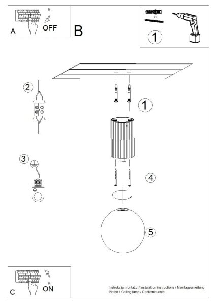 Plafonieră pentru baie Sollux SL.1718 HALO 1xG9/8W/230V IP44 crem