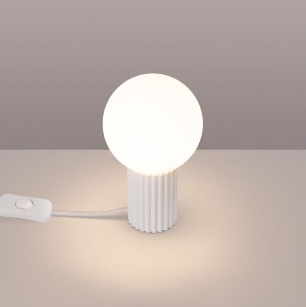 Lampă de masă Sollux SL.1711 HALO 1xG9/8W/230V d. 12 cm alb