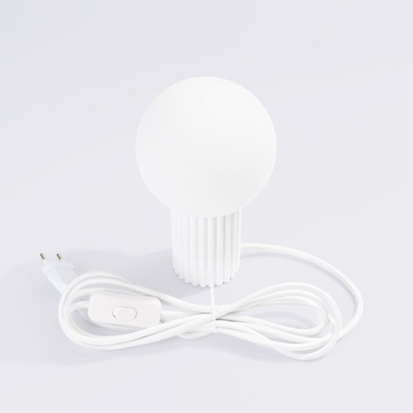 Lampă de masă Sollux SL.1711 HALO 1xG9/8W/230V d. 12 cm alb