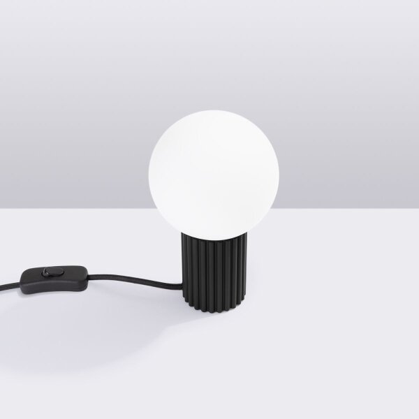 Lampă de masă Sollux SL.1716 HALO 1xG9/8W/230V d. 12 cm negru