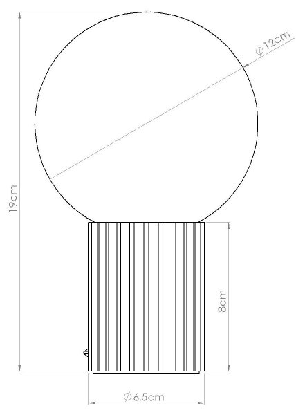Lampă de masă Sollux SL.1721 HALO 1xG9/8W/230V d. 12 cm crem