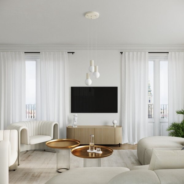Lampă de masă Sollux SL.1721 HALO 1xG9/8W/230V d. 12 cm crem