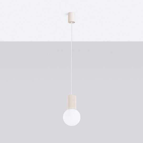 Lustră pe cablu Sollux SL.1719 HALO 1xG9/8W/230V d. 12 cm crem