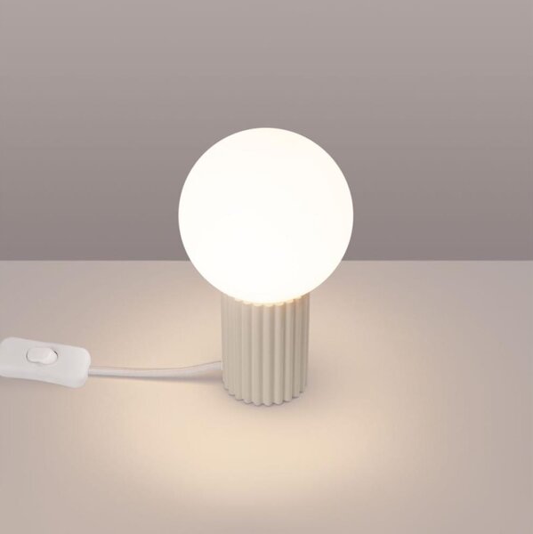 Lampă de masă Sollux SL.1721 HALO 1xG9/8W/230V d. 12 cm crem
