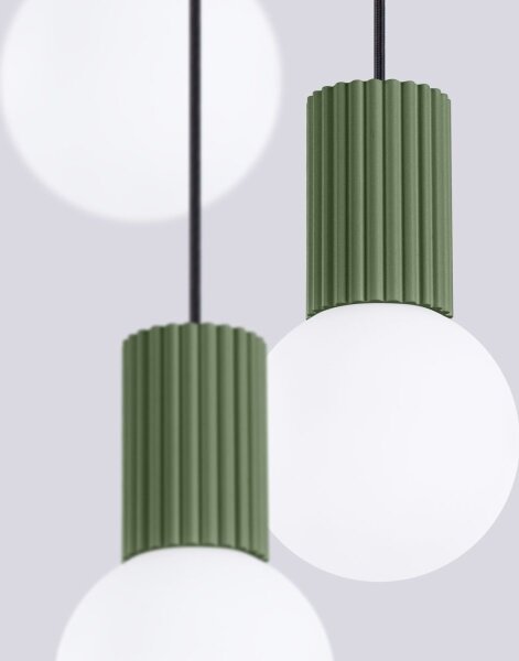 Lustră pe cablu Sollux SL.1725 HALO 3xG9/8W/230V d. 25 cm verde