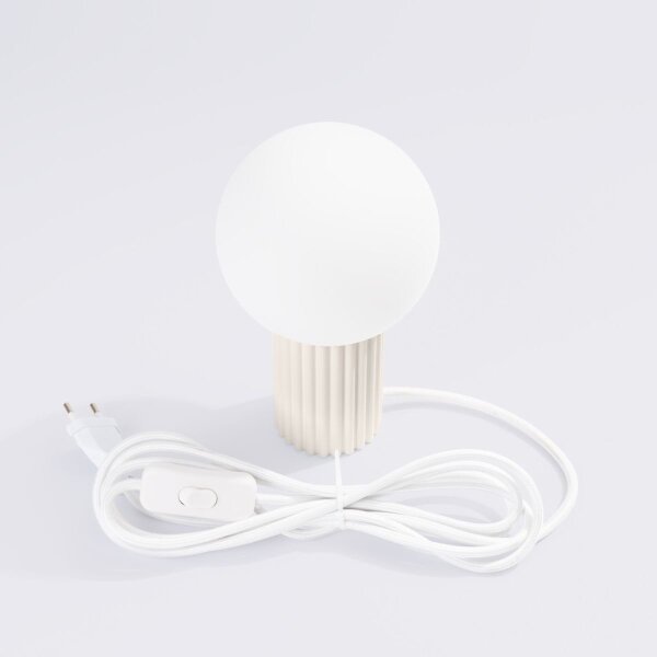 Lampă de masă Sollux SL.1721 HALO 1xG9/8W/230V d. 12 cm crem