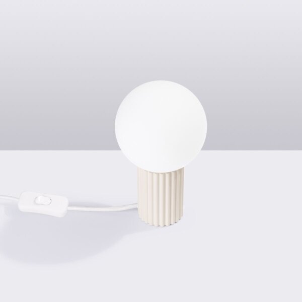 Lampă de masă Sollux SL.1721 HALO 1xG9/8W/230V d. 12 cm crem