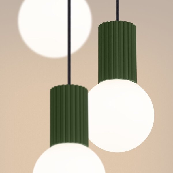 Lustră pe cablu Sollux SL.1725 HALO 3xG9/8W/230V d. 25 cm verde