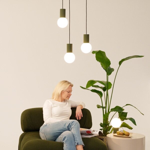 Lustră pe cablu Sollux SL.1725 HALO 3xG9/8W/230V d. 25 cm verde