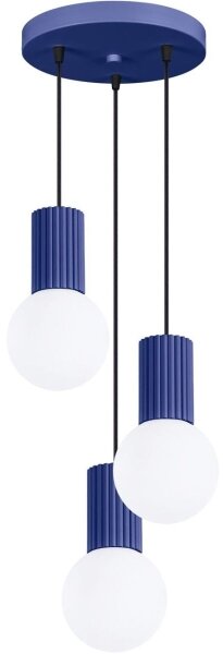 Lustră pe cablu Sollux SL.1740 HALO 3xG9/8W/230V d. 25 cm albastru