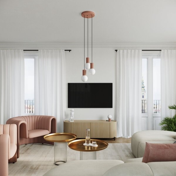 Lampă de masă Sollux SL.1736 HALO 1xG9/8W/230V d. 12 cm maro
