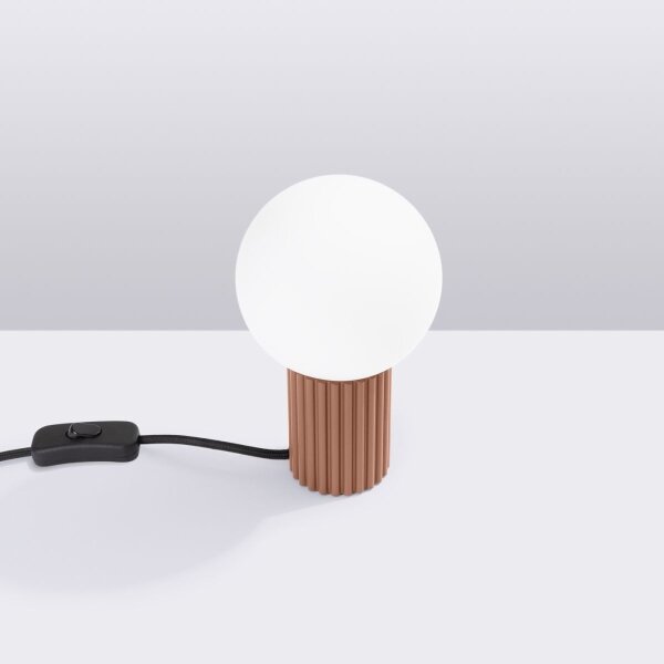 Lampă de masă Sollux SL.1736 HALO 1xG9/8W/230V d. 12 cm maro