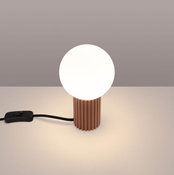 Lampă de masă Sollux SL.1736 HALO 1xG9/8W/230V d. 12 cm maro