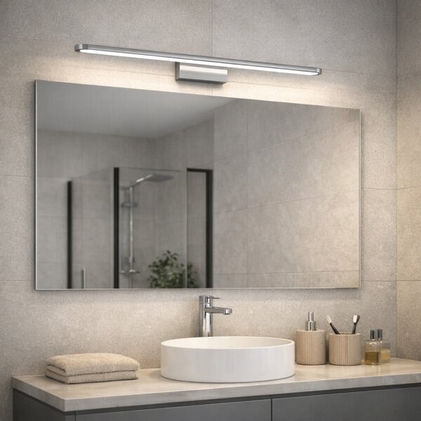 Open Design OR86157 - Oglindă cu iluminare LED LUCE, 12W/230V, CCT, 91,5 cm, IP44, crom
