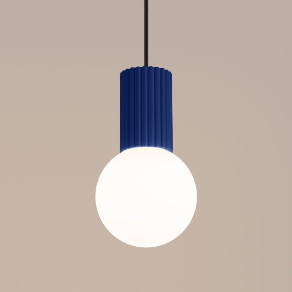 Lustră pe cablu Sollux SL.1739 HALO 1xG9/8W/230V d. 12 cm albastru