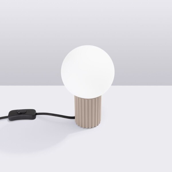 Lampă de masă Sollux SL.1746 HALO 1xG9/8W/230V d. 12 cm bej