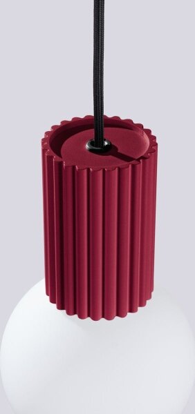 Lustră pe cablu Sollux SL.1749 HALO 1xG9/8W/230V d. 12 cm roșu