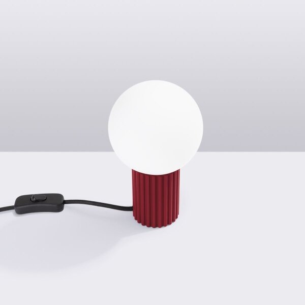 Lampă de masă Sollux SL.1751 HALO 1xG9/8W/230V d. 12 cm roșu