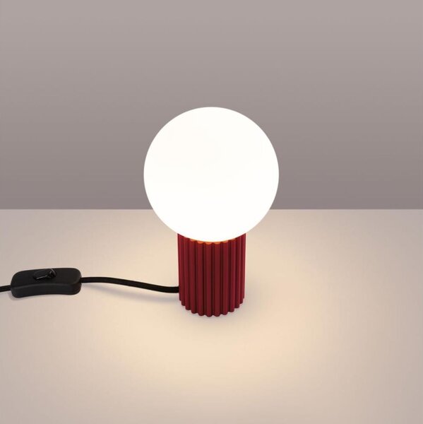 Lampă de masă Sollux SL.1751 HALO 1xG9/8W/230V d. 12 cm roșu