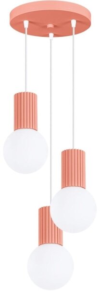 Lustră pe cablu Sollux SL.1755 HALO 3xG9/8W/230V d. 25 cm roz