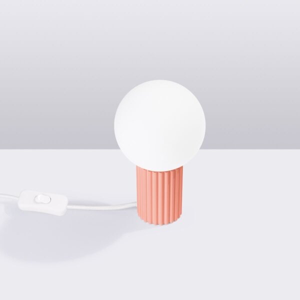 Lampă de masă Sollux SL.1756 HALO 1xG9/8W/230V d. 12 cm roz