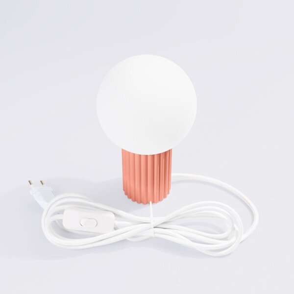 Lampă de masă Sollux SL.1756 HALO 1xG9/8W/230V d. 12 cm roz