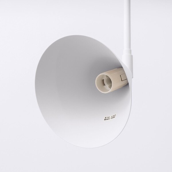 Lampă de perete Sollux SL.1696 NOX 1xE14/10W/230V alb