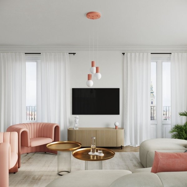 Lampă de masă Sollux SL.1756 HALO 1xG9/8W/230V d. 12 cm roz
