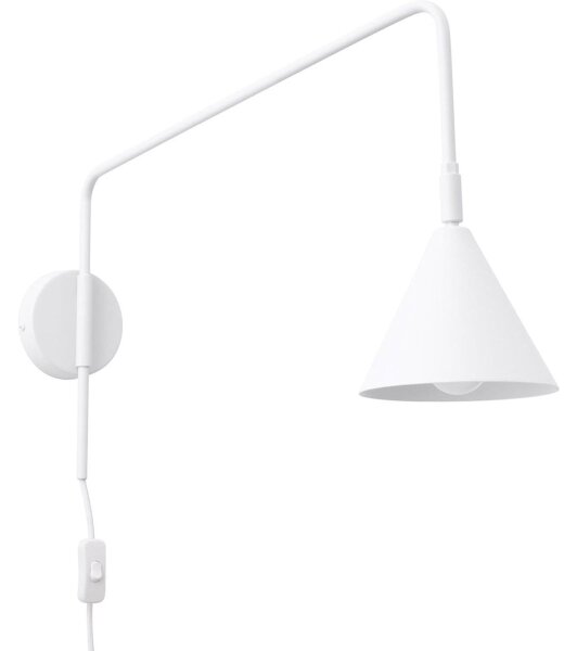 Lampă de perete Sollux SL.1696 NOX 1xE14/10W/230V alb