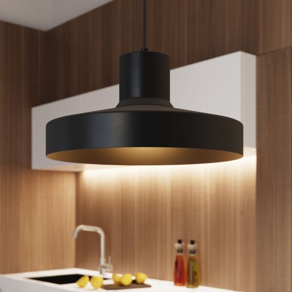Lustră pe cablu Sollux SL.1703 BILO 1xE27/15W/230V d. 35 cm negru