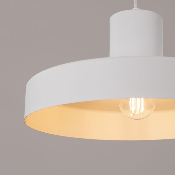 Lustră pe cablu Sollux SL.1702 BILO 1xE27/15W/230V d. 35 cm alb