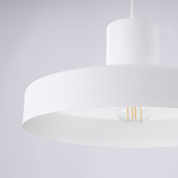 Lustră pe cablu Sollux SL.1702 BILO 1xE27/15W/230V d. 35 cm alb