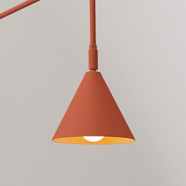 Lampă de perete Sollux SL.1701 NOX 1xE14/10W/230V portocaliu