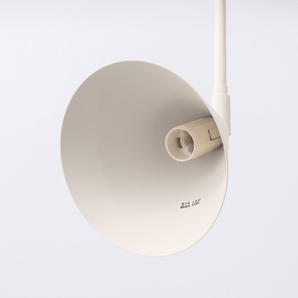 Lampă de perete Sollux SL.1699 NOX 1xE14/10W/230V crem