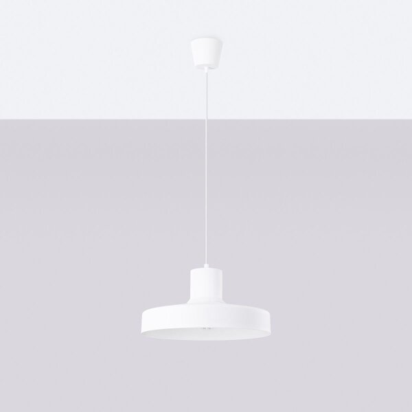 Lustră pe cablu Sollux SL.1702 BILO 1xE27/15W/230V d. 35 cm alb