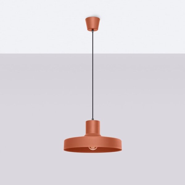 Lustră pe cablu Sollux SL.1706 BILO 1xE27/15W/230V d. 35 cm portocaliu