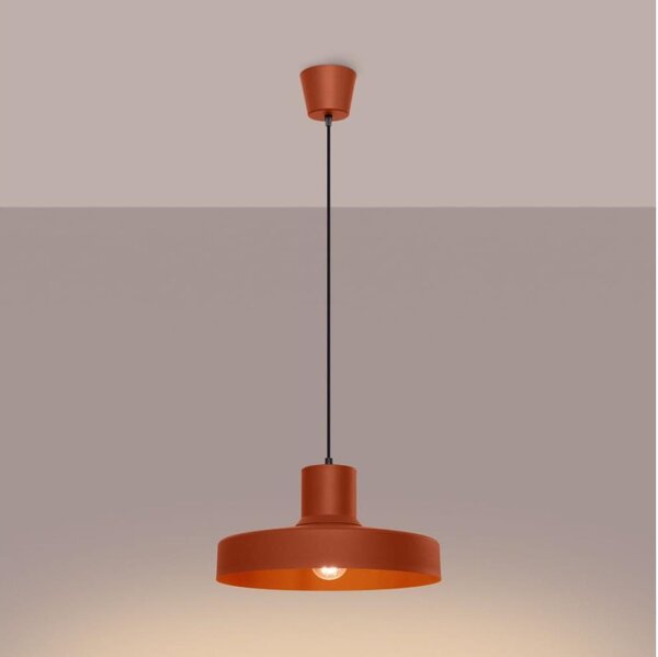 Lustră pe cablu Sollux SL.1706 BILO 1xE27/15W/230V d. 35 cm portocaliu