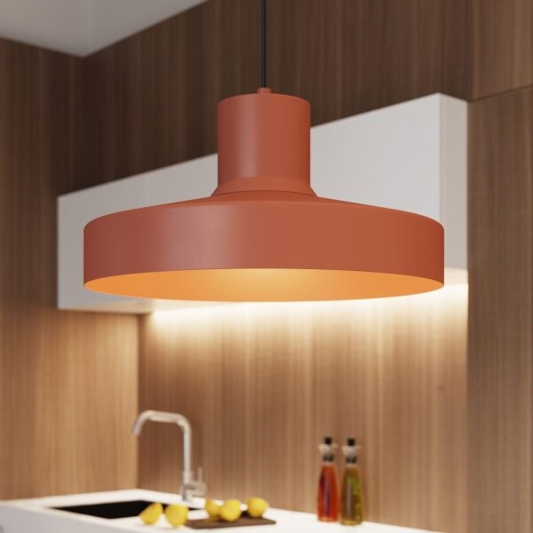 Lustră pe cablu Sollux SL.1706 BILO 1xE27/15W/230V d. 35 cm portocaliu