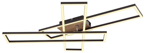 Plafonieră LED Globo 67208-40 DAKARI LED/40W/230V 3000K 60x80 cm negru