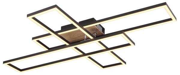 Plafonieră LED Globo 67208-40 DAKARI LED/40W/230V 3000K 60x80 cm negru