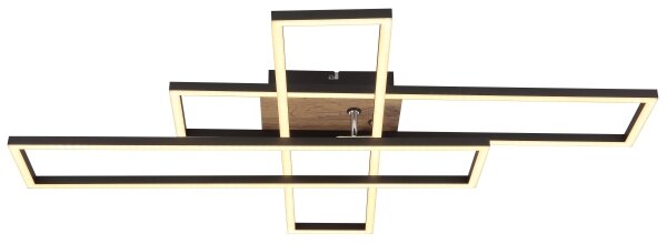 Plafonieră LED Globo 67208-40 DAKARI LED/40W/230V 3000K 60x80 cm negru