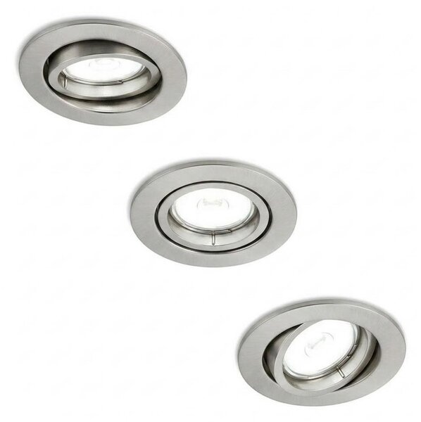 Philips - Set de 3 corpuri de tavan încastrate PERIDOT 1xGU10/7W/230V argintiu