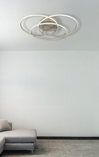 Plafonieră LED Globo 67355-40N KOMBOS 40W/230V d. 45,6 cm crom mat