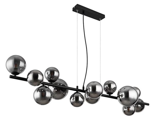 Lustră LED pe cablu Globo 56133-13H RIHA 13xG9/3,5W/230V fumuriu/negru
