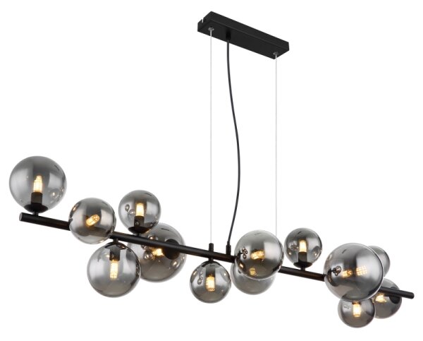 Lustră LED pe cablu Globo 56133-13H RIHA 13xG9/3,5W/230V fumuriu/negru